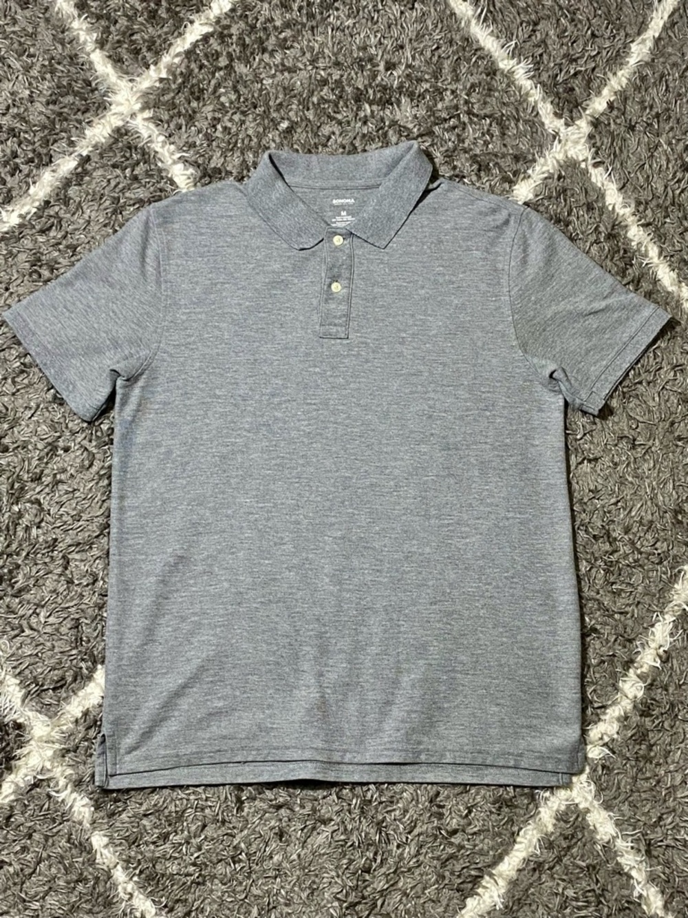 Sonoma Classic Men's Polo Shirt - Gray | Size M